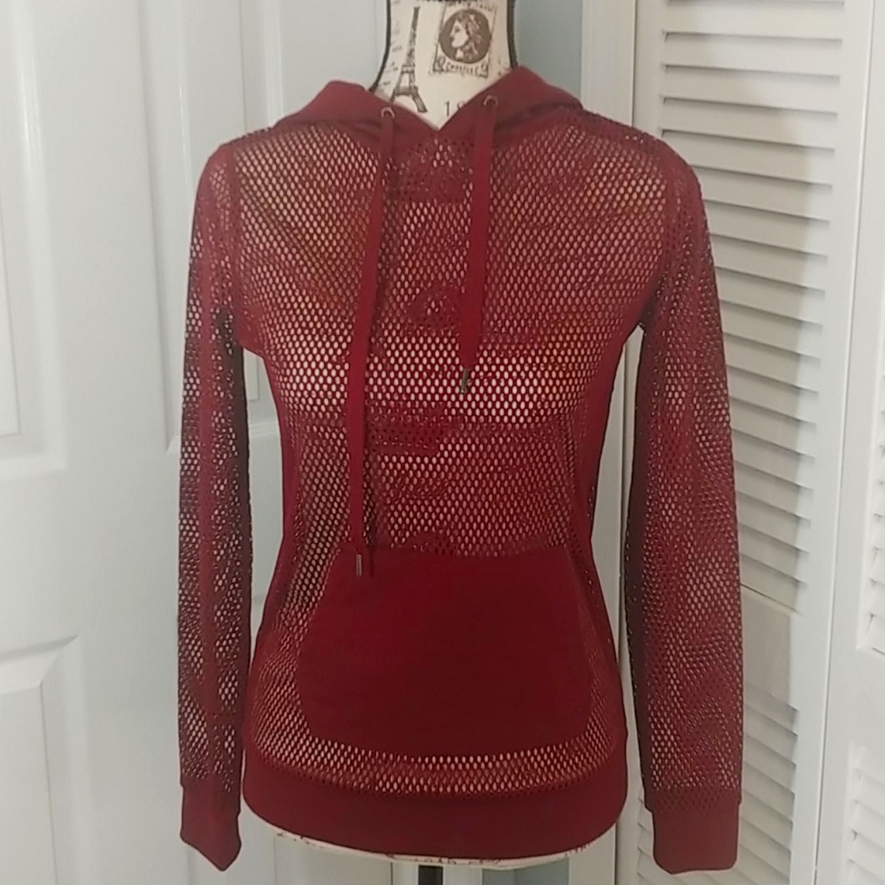 Madden NYC Sz XS mesh hoodie top